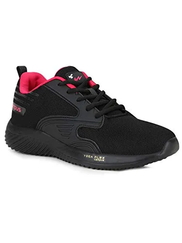 Campus Women's Noor Plus BLK/Rani Running Shoes 6-UK
