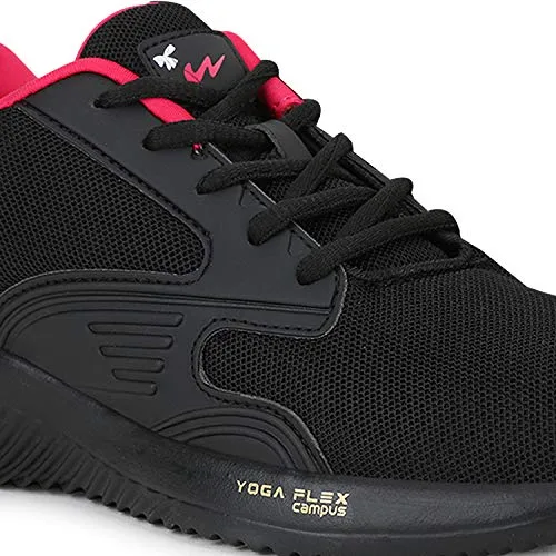 Campus Women's Noor Plus BLK/Rani Running Shoes 6-UK