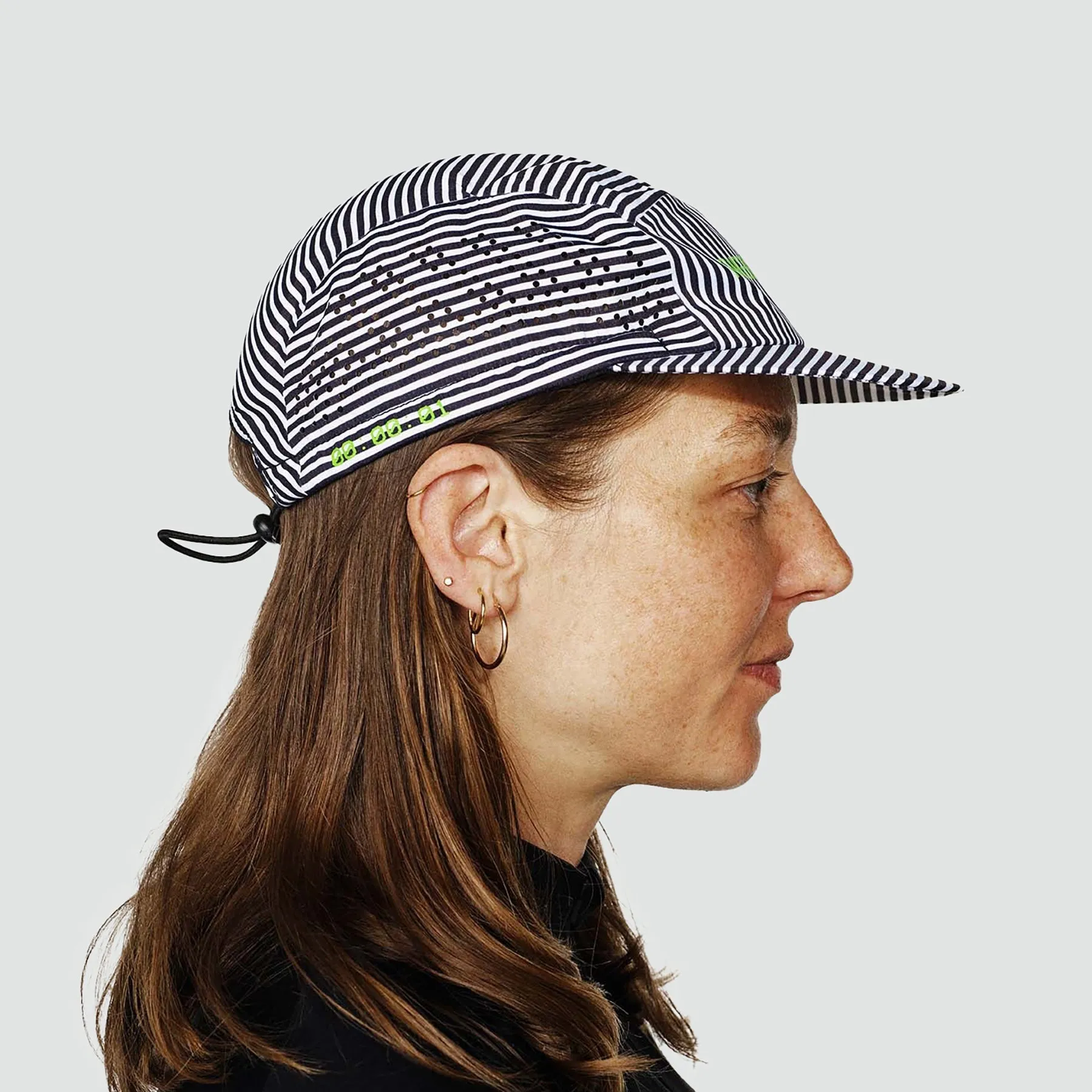 Cap Super Light - Stripes Black/White
