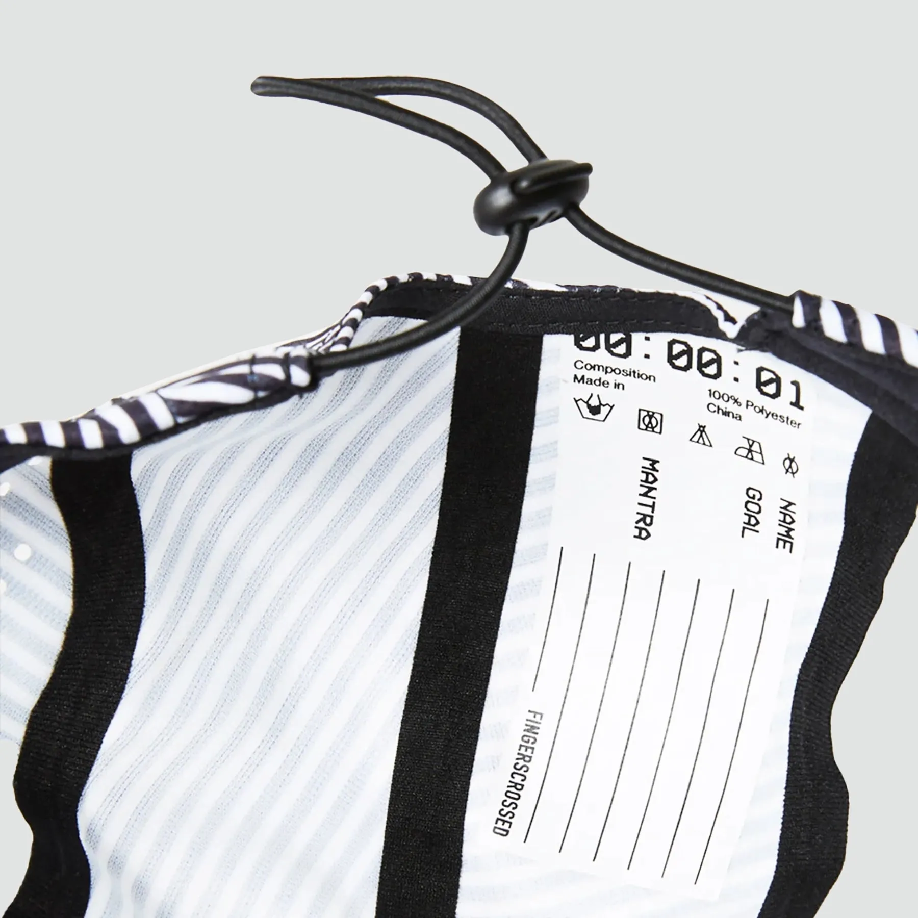 Cap Super Light - Stripes Black/White