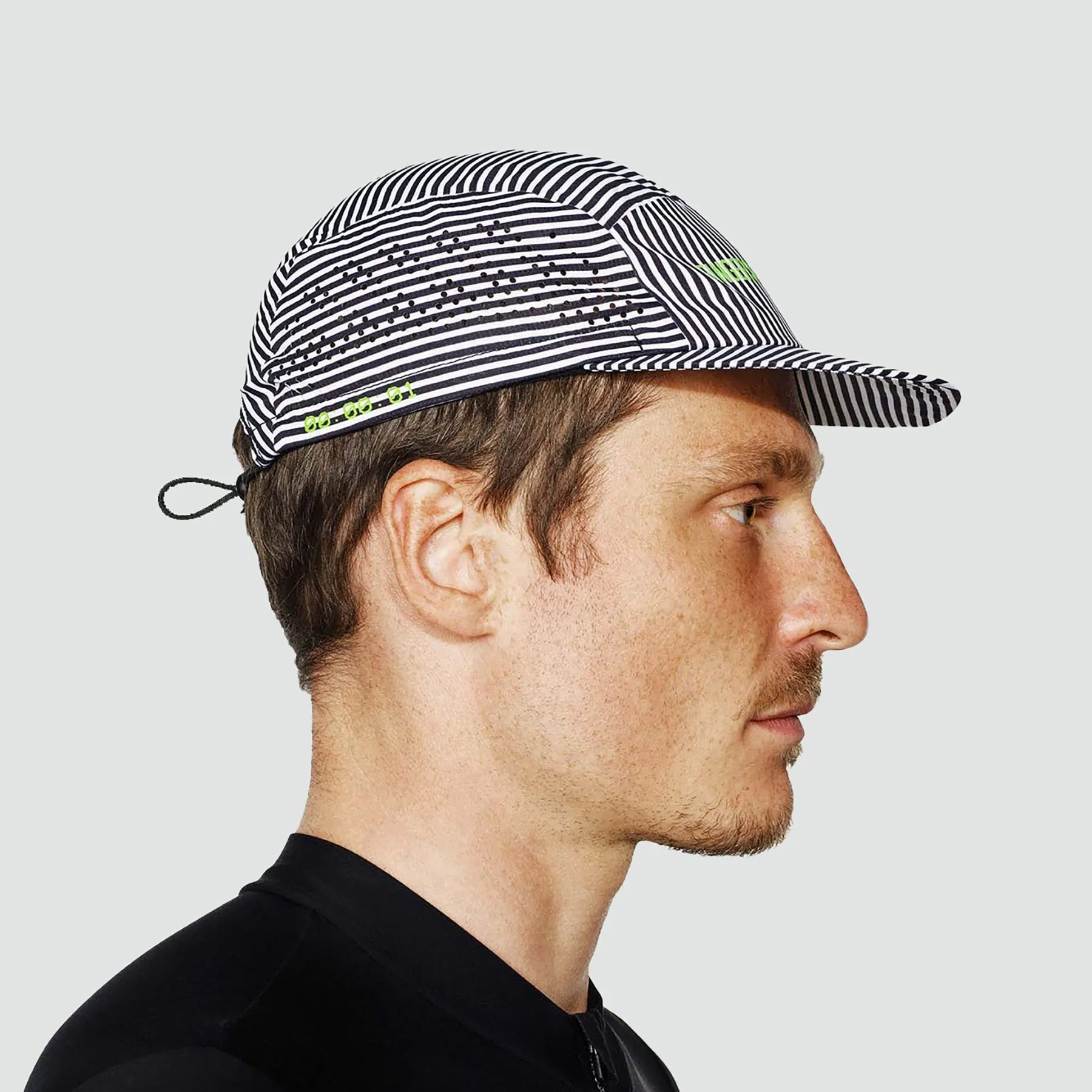 Cap Super Light - Stripes Black/White
