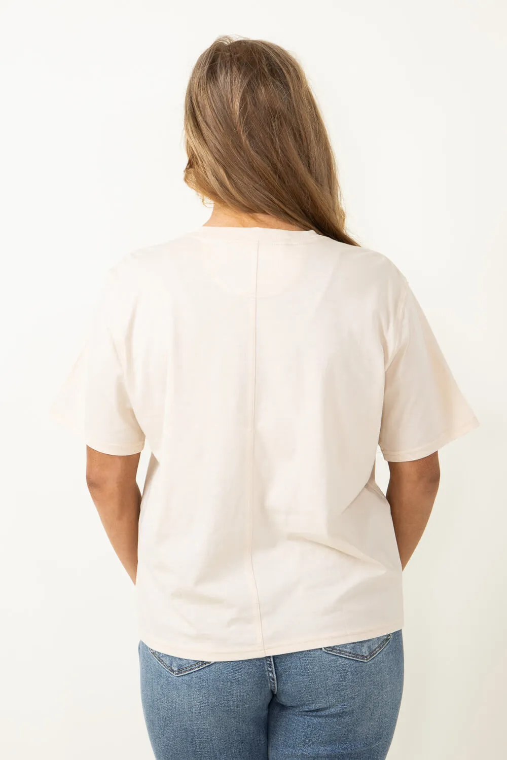 Carhartt Loose Fit Lightweight Flower Pocket T-Shirt for Women in Oatmeal | 106174-W26