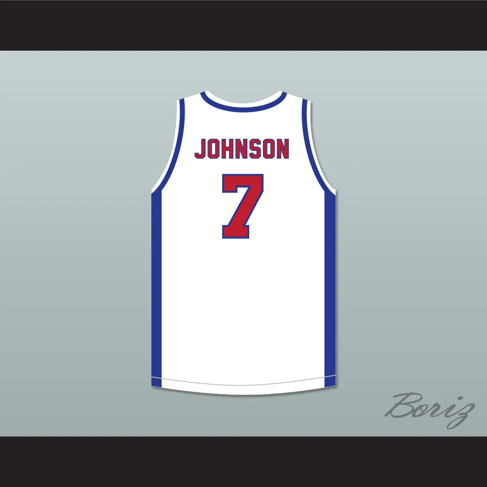 Carl Johnson 7 Los Santos Saints White Basketball Jersey