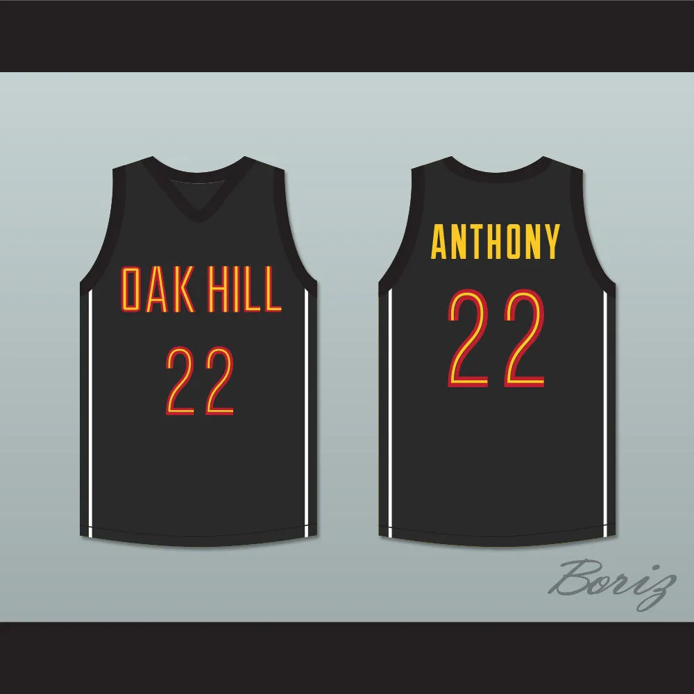 Carmelo Anthony 22 Oak Hill Academy Black Basketball Jersey