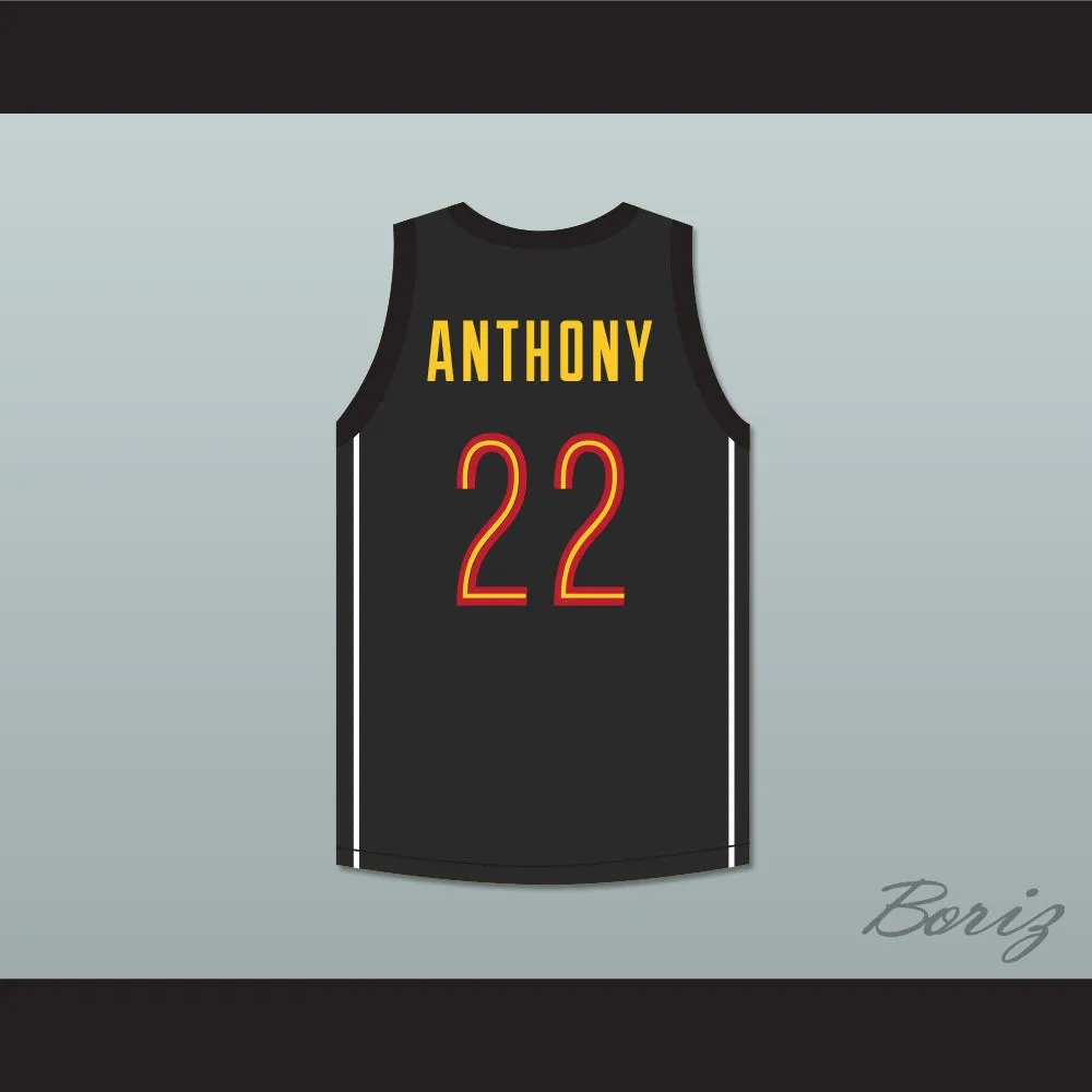 Carmelo Anthony 22 Oak Hill Academy Black Basketball Jersey