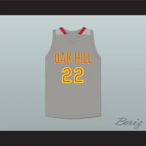 Carmelo Anthony 22 Oak Hill Academy Gray Basketball Jersey