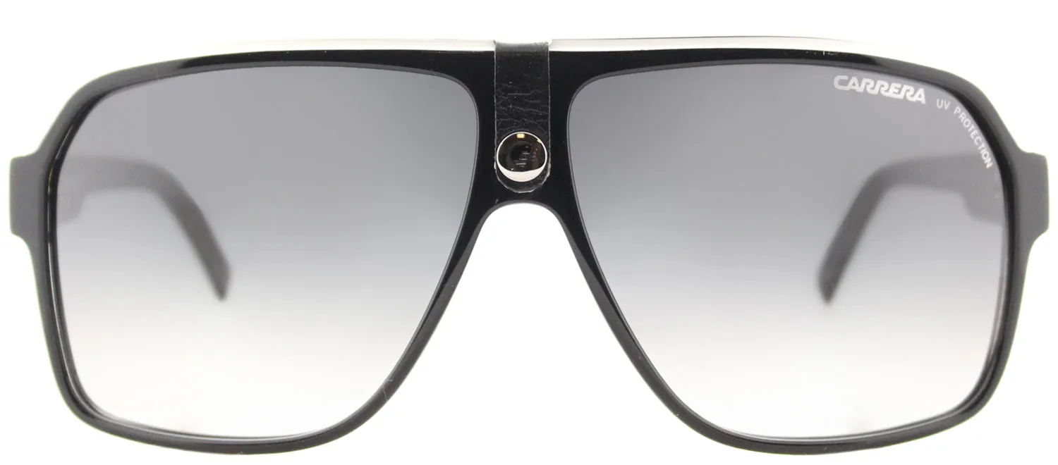 Carrera CA Carrera33 8V6 9O Aviator Plastic Black Sunglasses with Dark Grey Gradient Lens