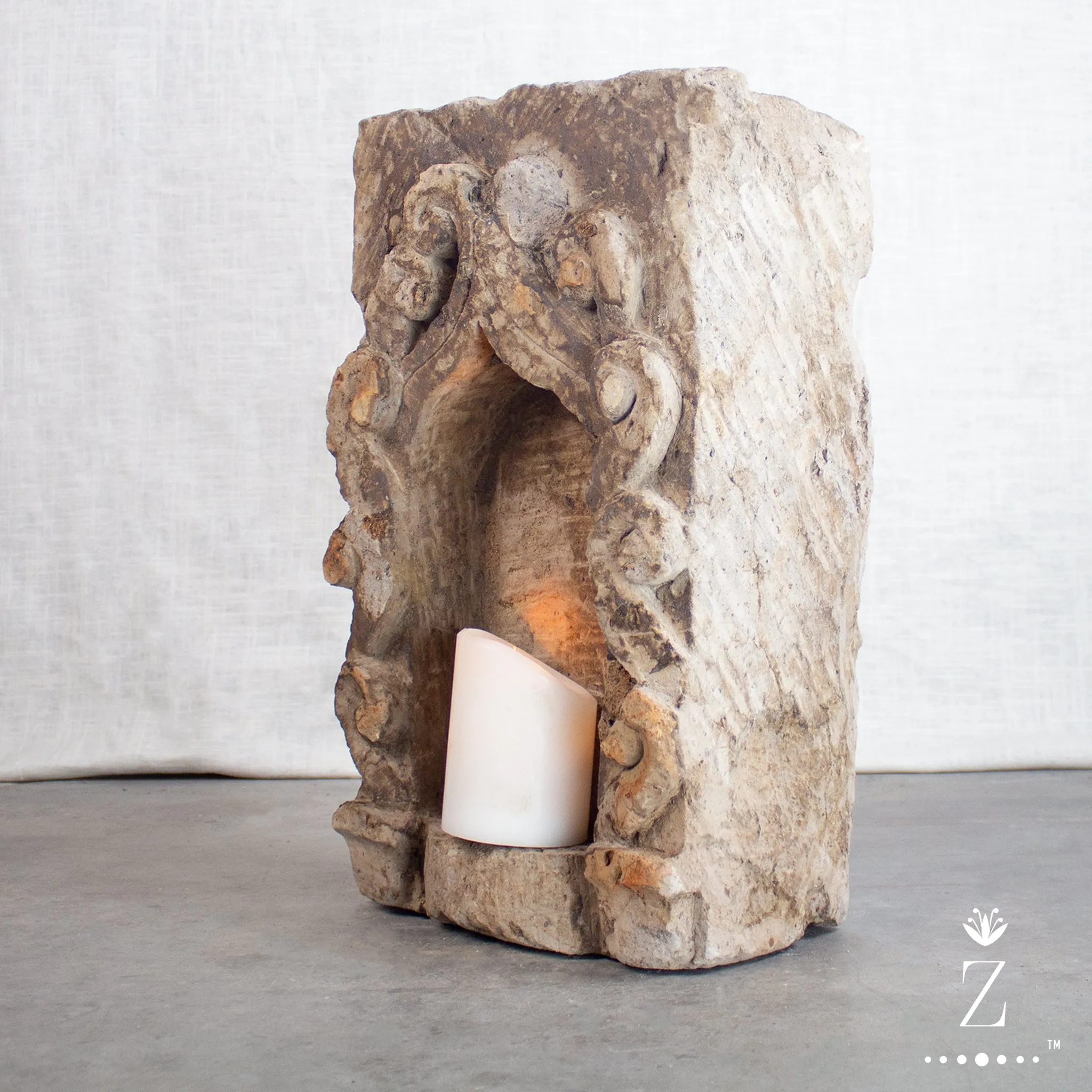 Carved Stone Niche Retable Ledge