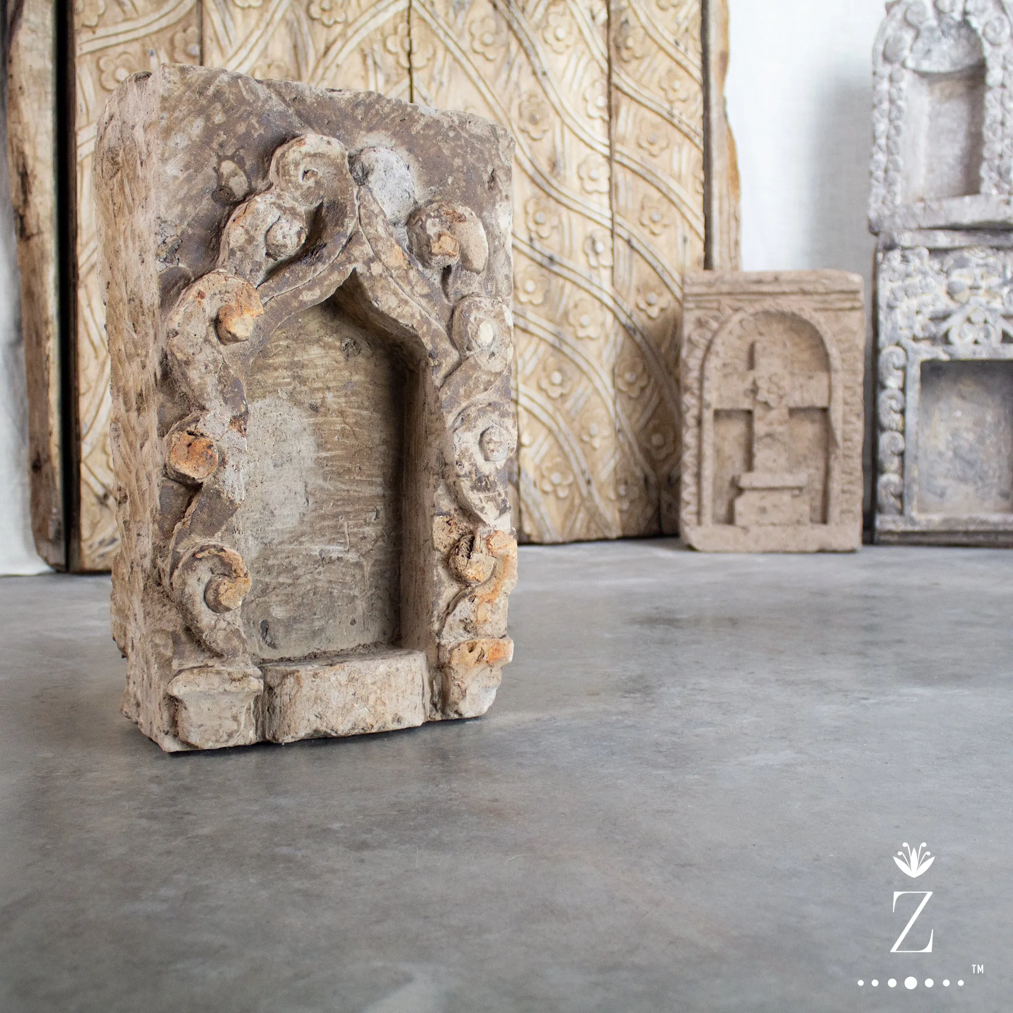 Carved Stone Niche Retable Ledge