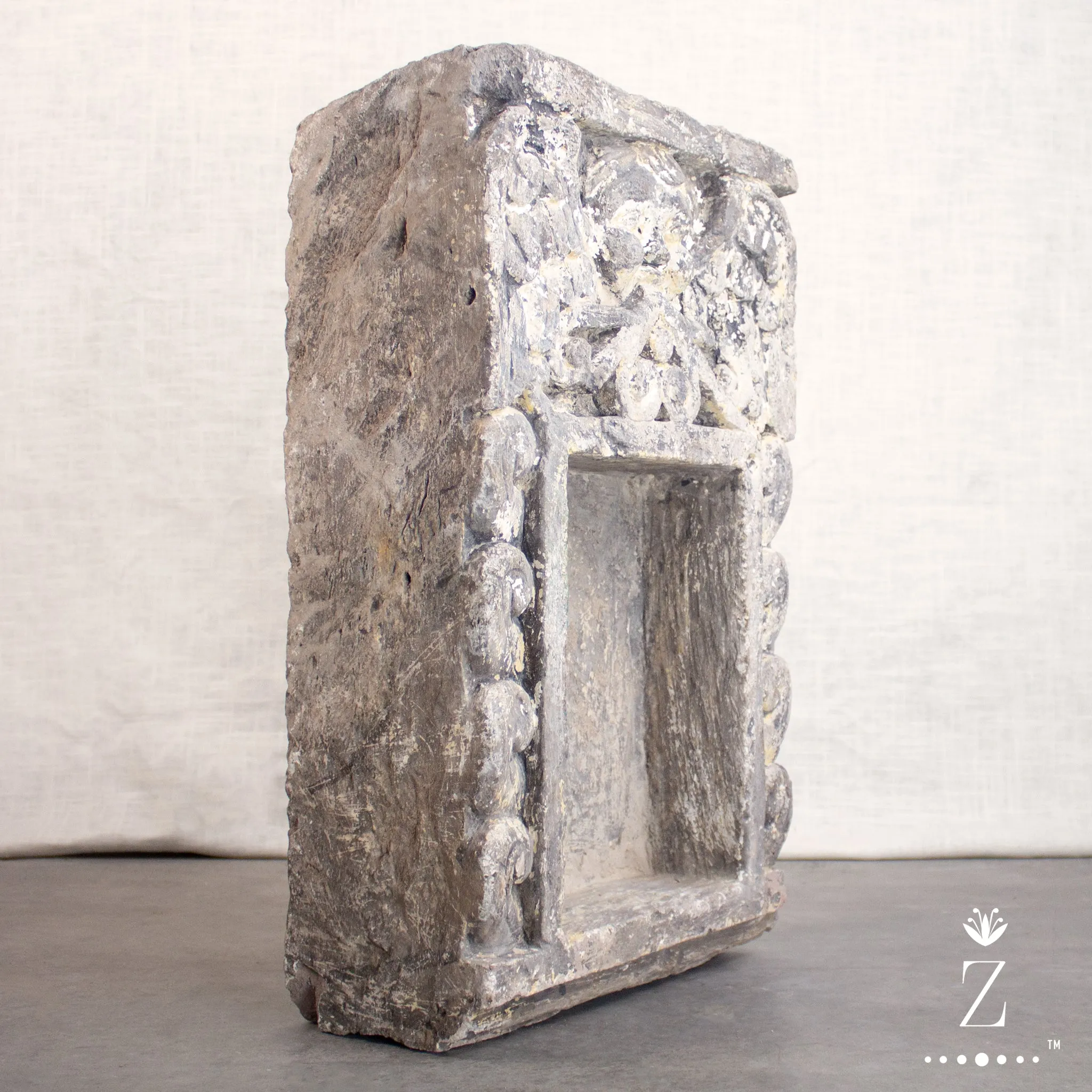 Carved Stone Niche Retablo, Large