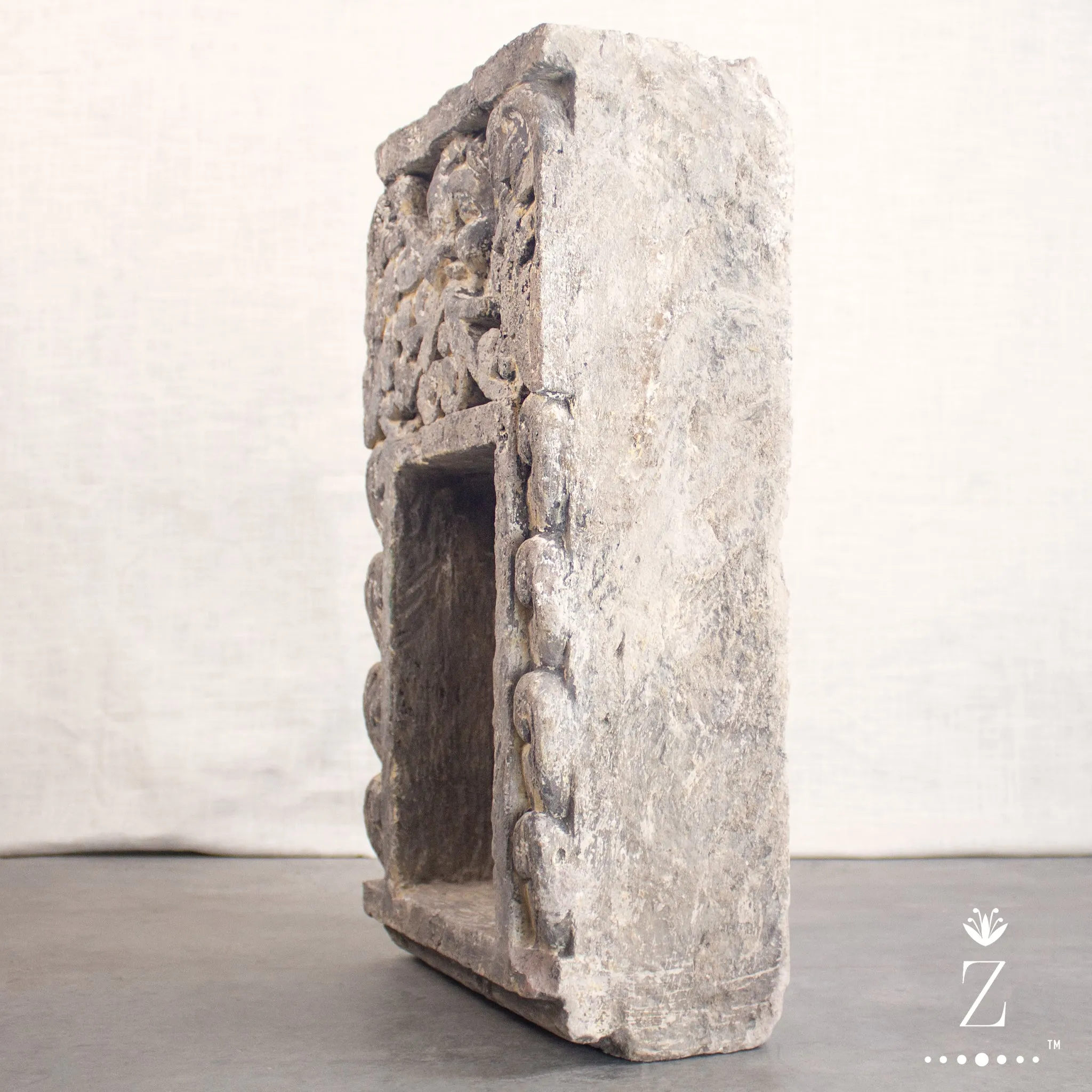 Carved Stone Niche Retablo, Large