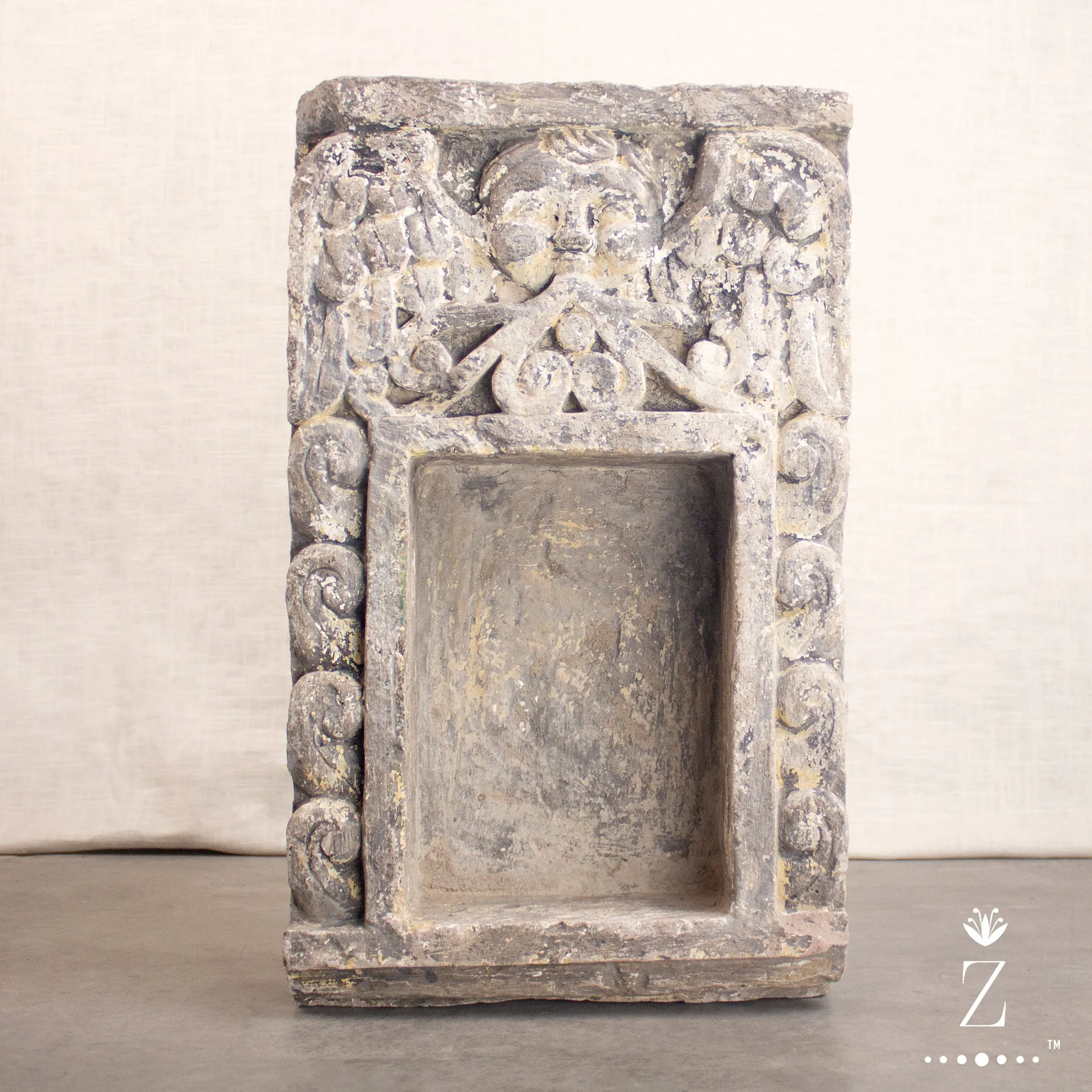Carved Stone Niche Retablo, Large