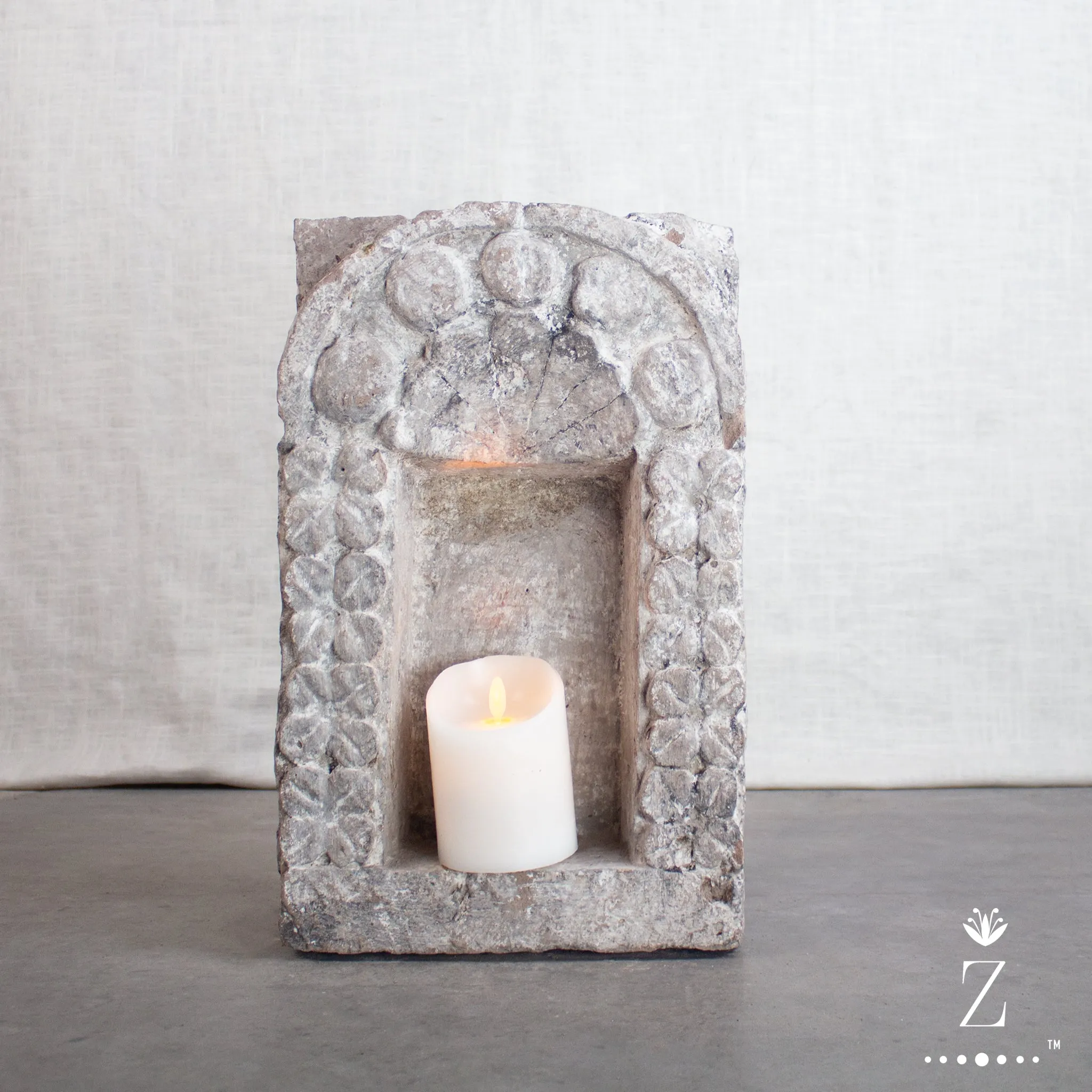Carved Stone Niche Shelf