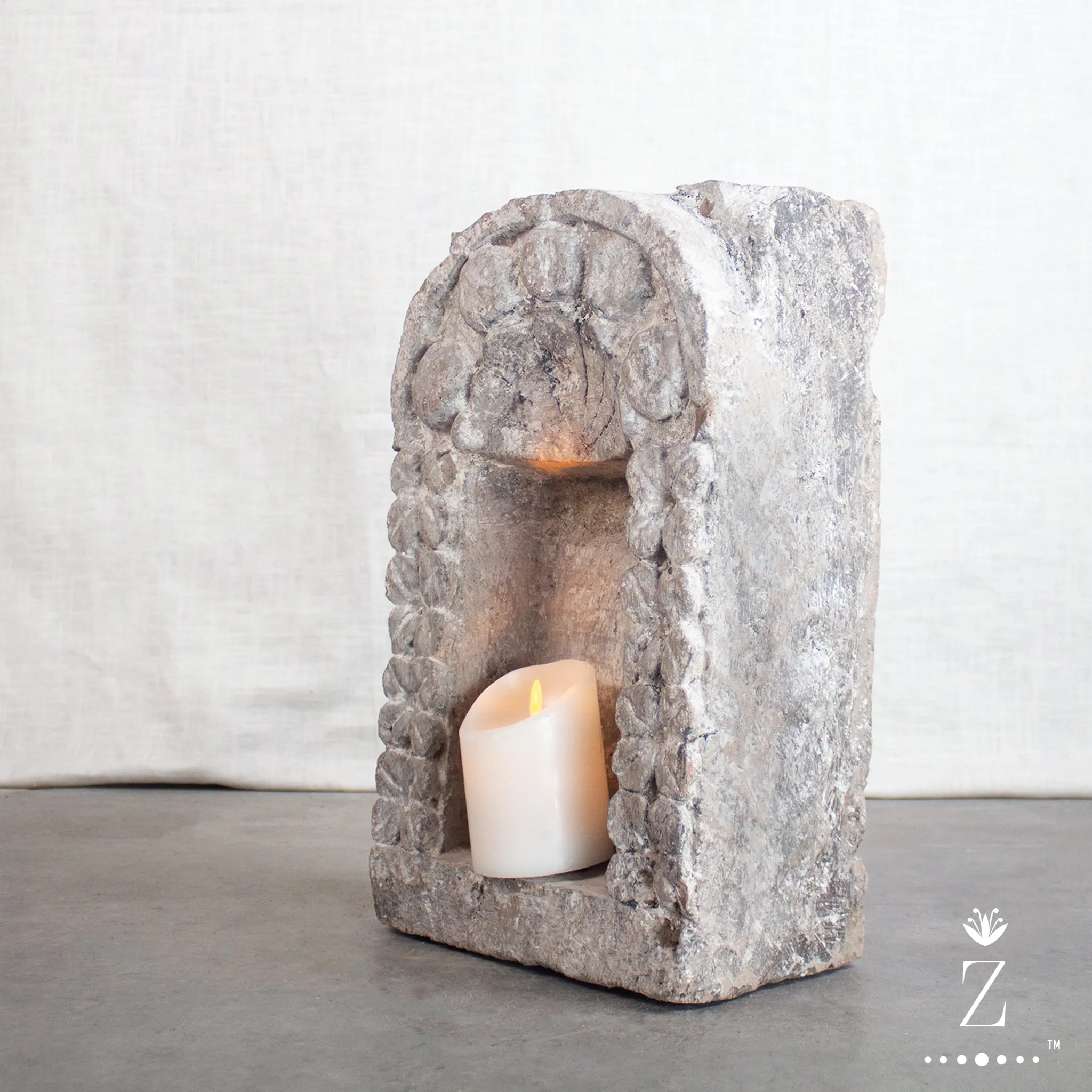 Carved Stone Niche Shelf