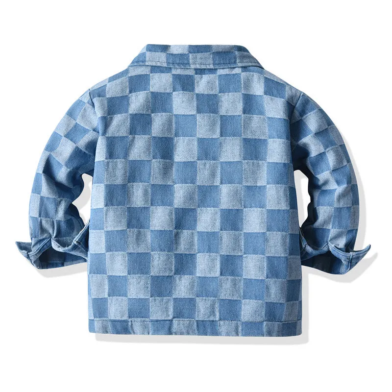 Casual Toddler Baby Ripped Denim Kids Button Jeans Jacket