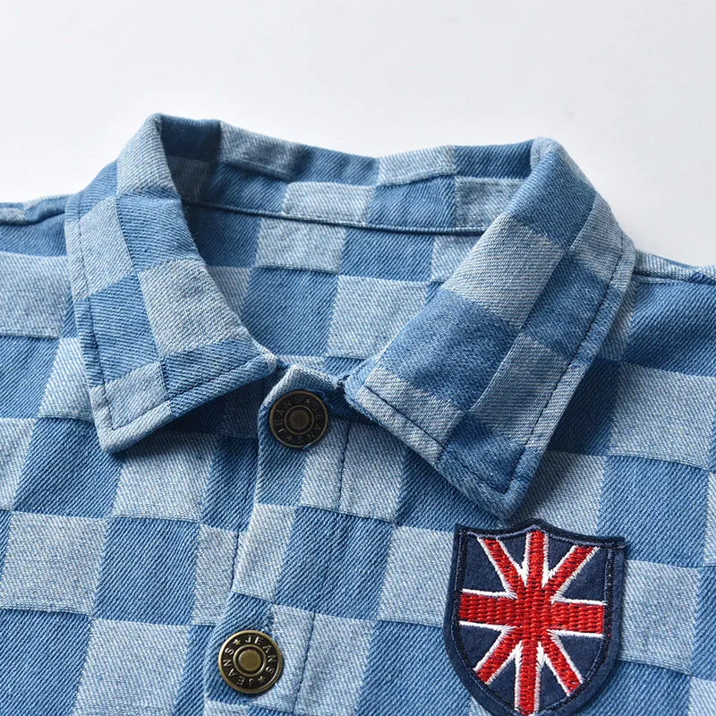 Casual Toddler Baby Ripped Denim Kids Button Jeans Jacket