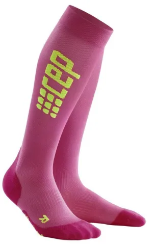 CEP Pro  Run Ultralight Sock Electric Pink/Green Woman