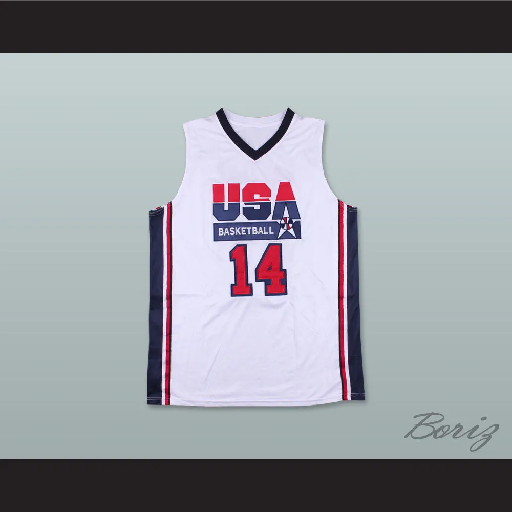 Charles Barkley 14 USA Team Home Basketball Jersey