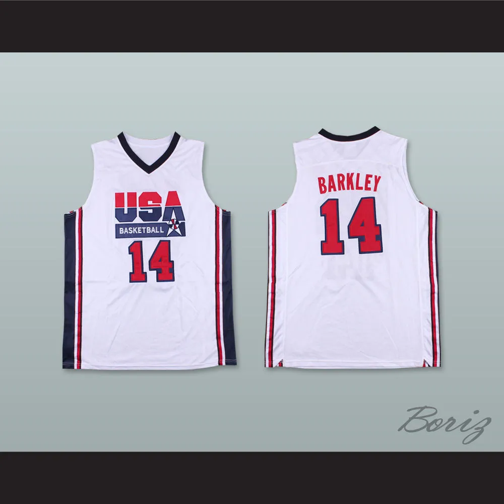 Charles Barkley 14 USA Team Home Basketball Jersey