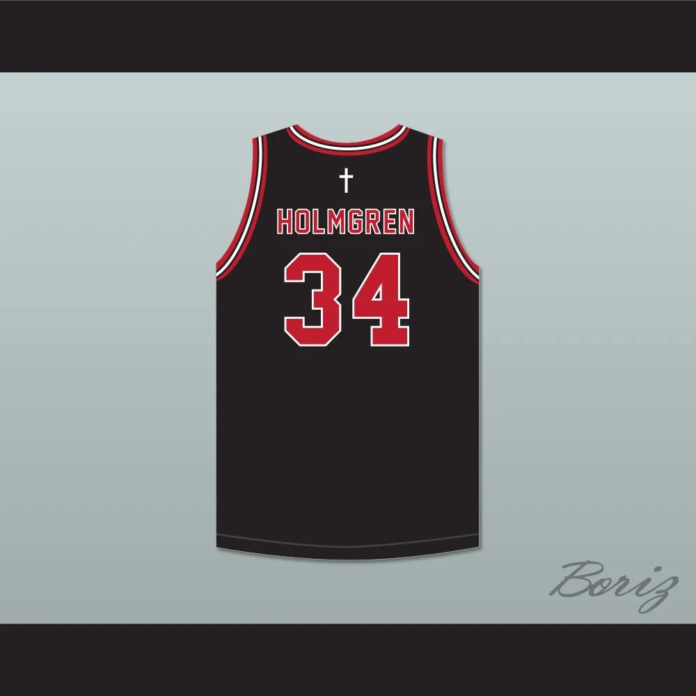 Chet Holmgren 34 Minnehaha Academy Redhawks Black Basketball Jersey 2