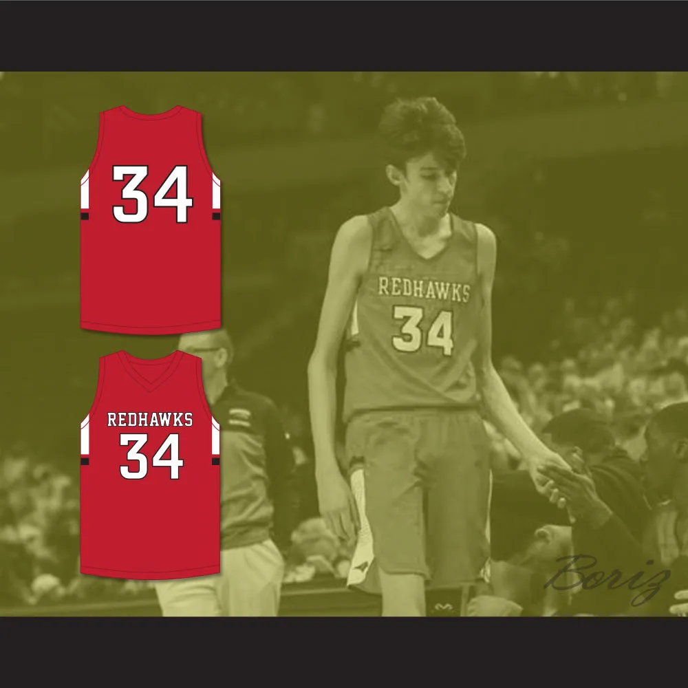 Chet Holmgren 34 Minnehaha Academy Redhawks Red Basketball Jersey 1