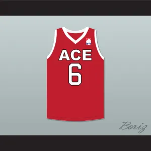 Clarence 6 ACE Family Charity Red Basketball Jersey