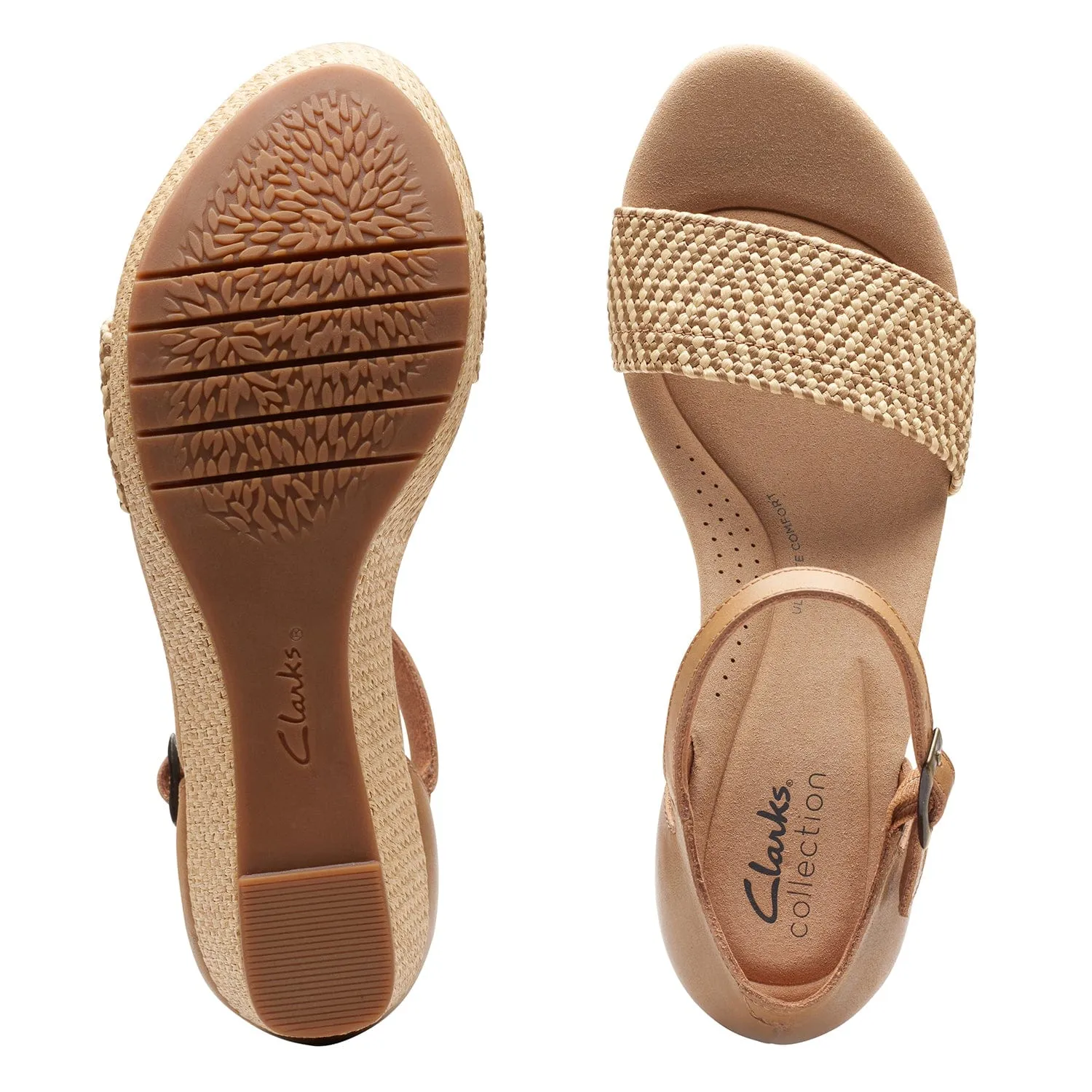 Clarks Rose Ease Sandals (Wide Fit)