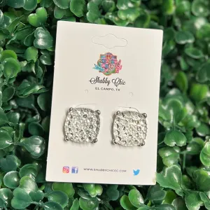 Clear Pave Earrings