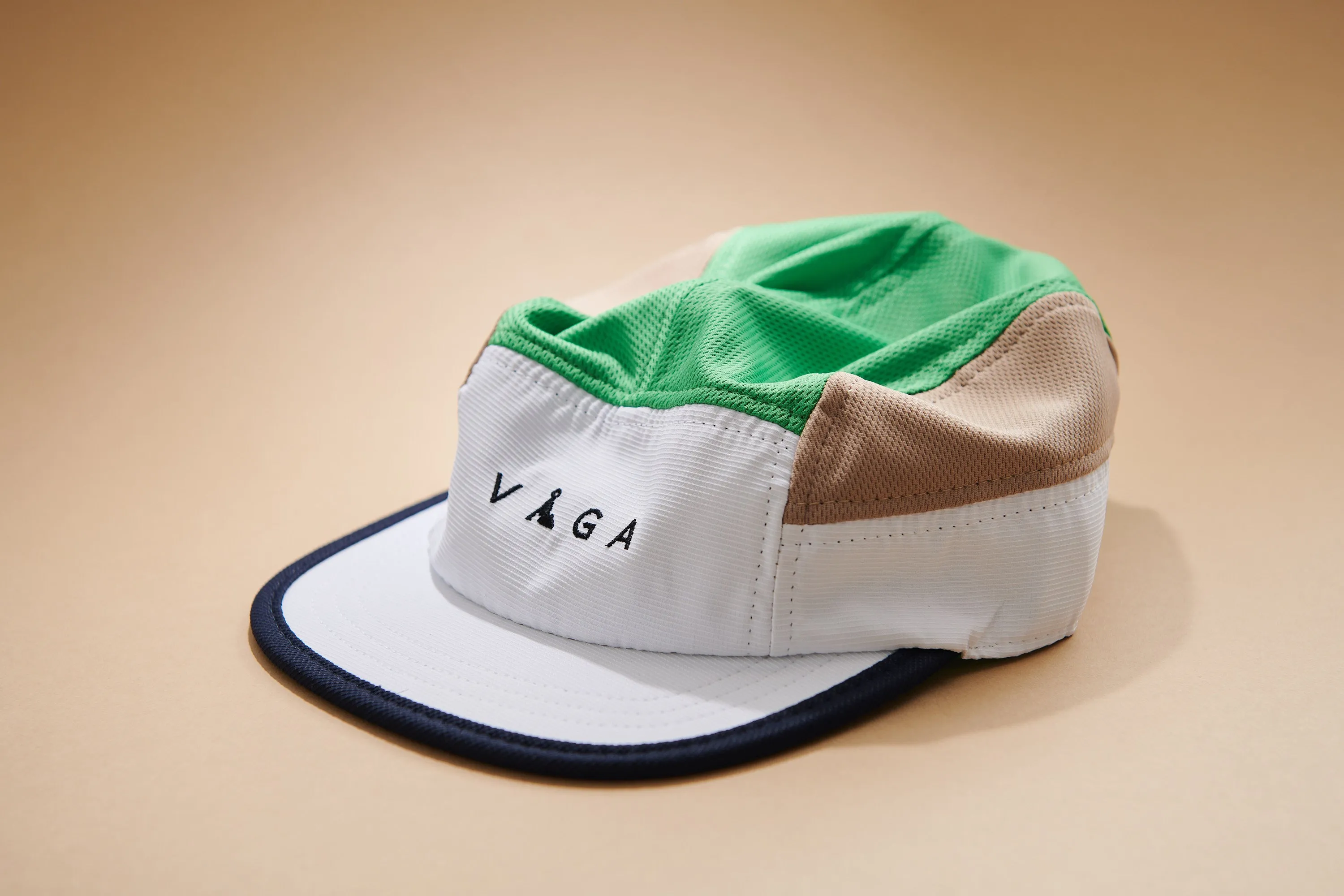 Club Cap - Camel, Green & Blue