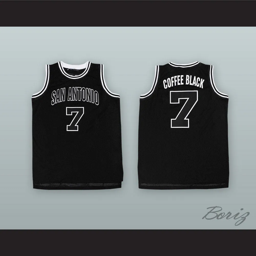 Coffee Black 7 San Antonio Basketball Jersey