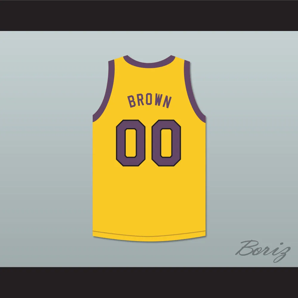 Cole Brown 00 Yellow Basketball Jersey Martin
