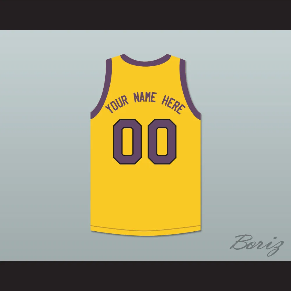 Cole Brown Your Name Here 00 Yellow Basketball Jersey Martin