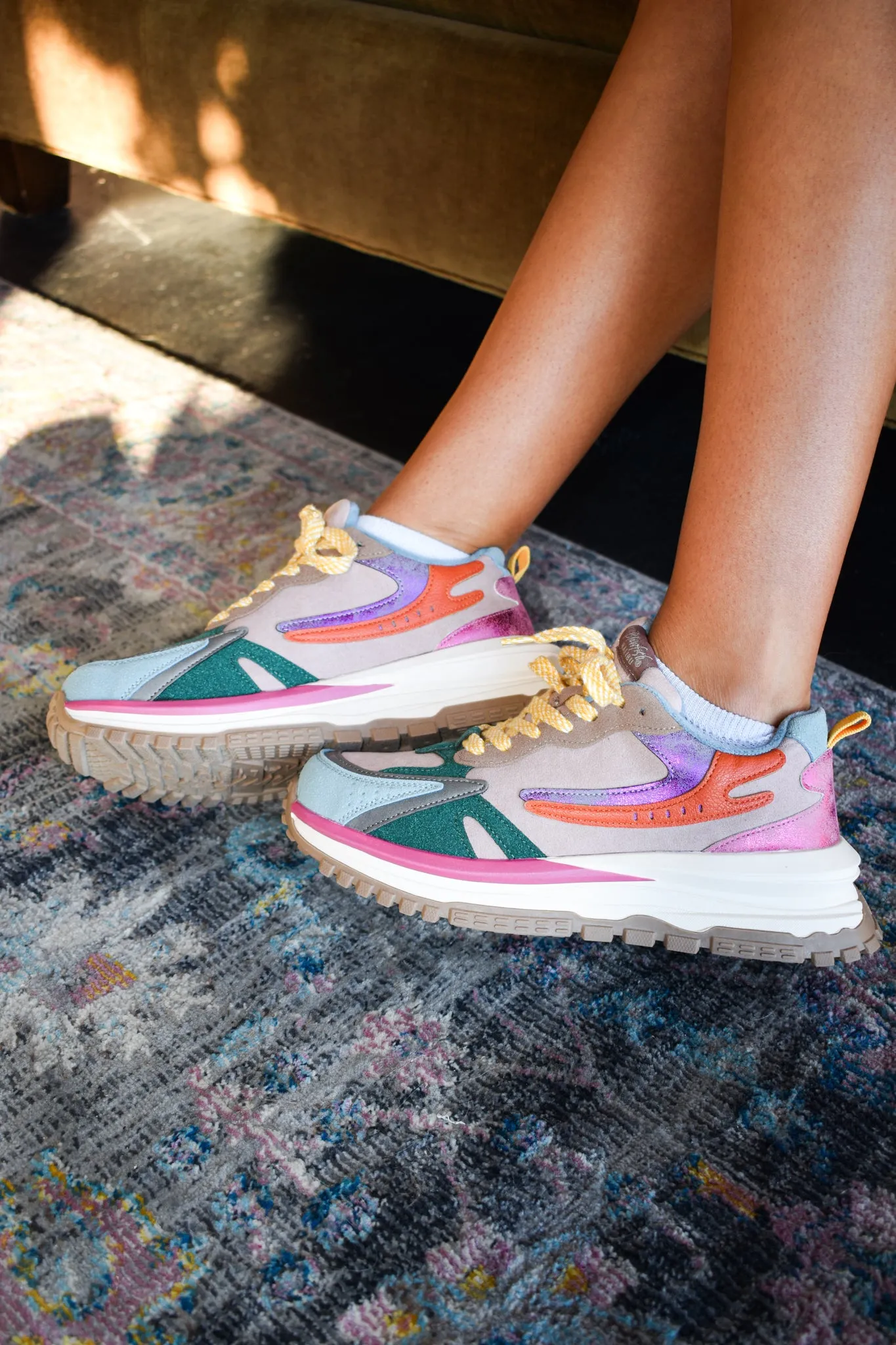 Color Block Chunky Sneakers- Multi