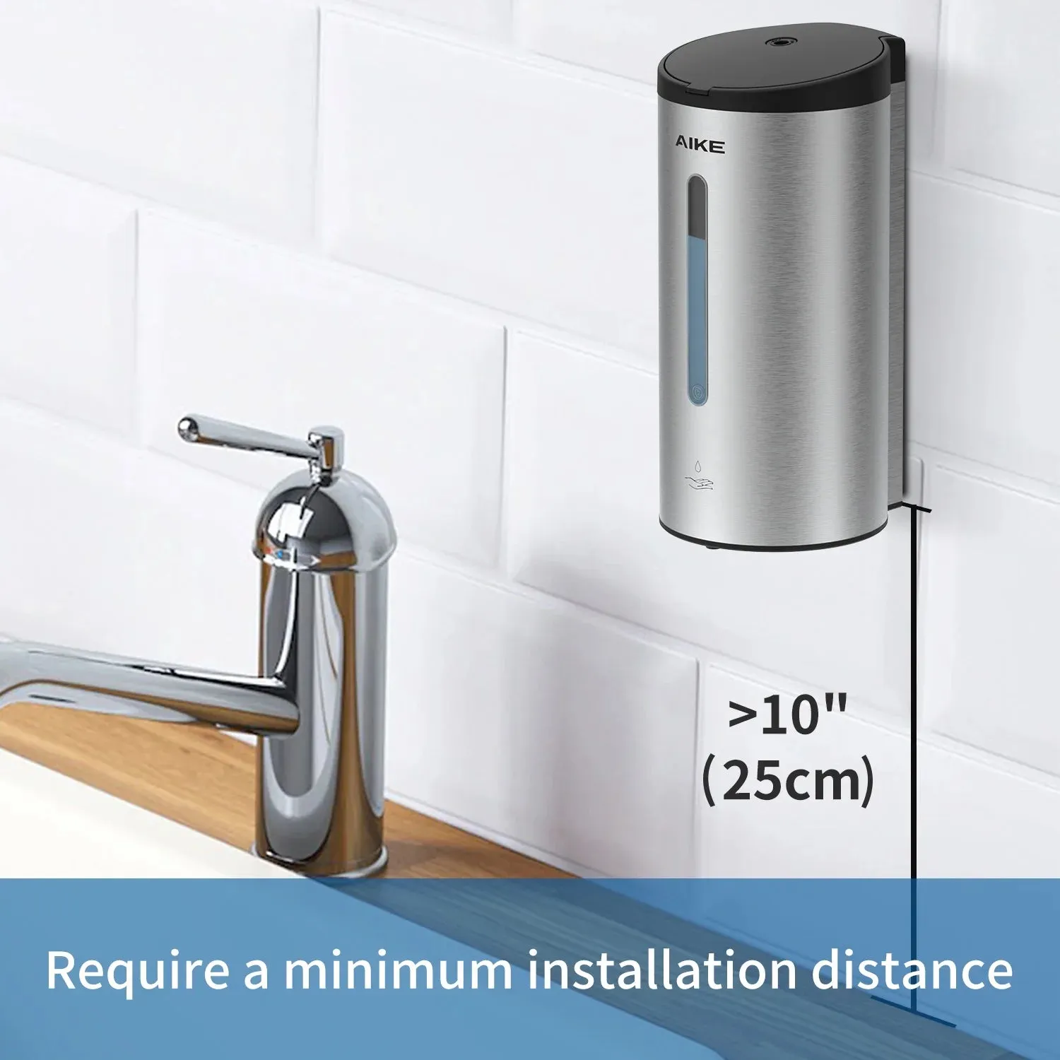 Commercial Automatic Soap Dispenser Capacity 24Oz Stainless Steel Model Ak1205S,Brushed Color