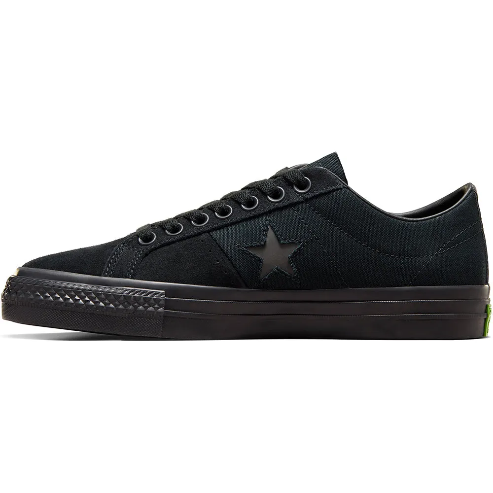 Converse CONS One Star Pro Ox Sean Greene Shoes Black/Black/Sap Green