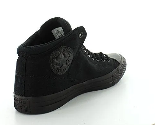 Converse Men's Street Canvas High Top Sneaker, Black/Black/Black, 13 M US