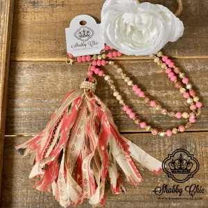 Coral Tassel Necklace