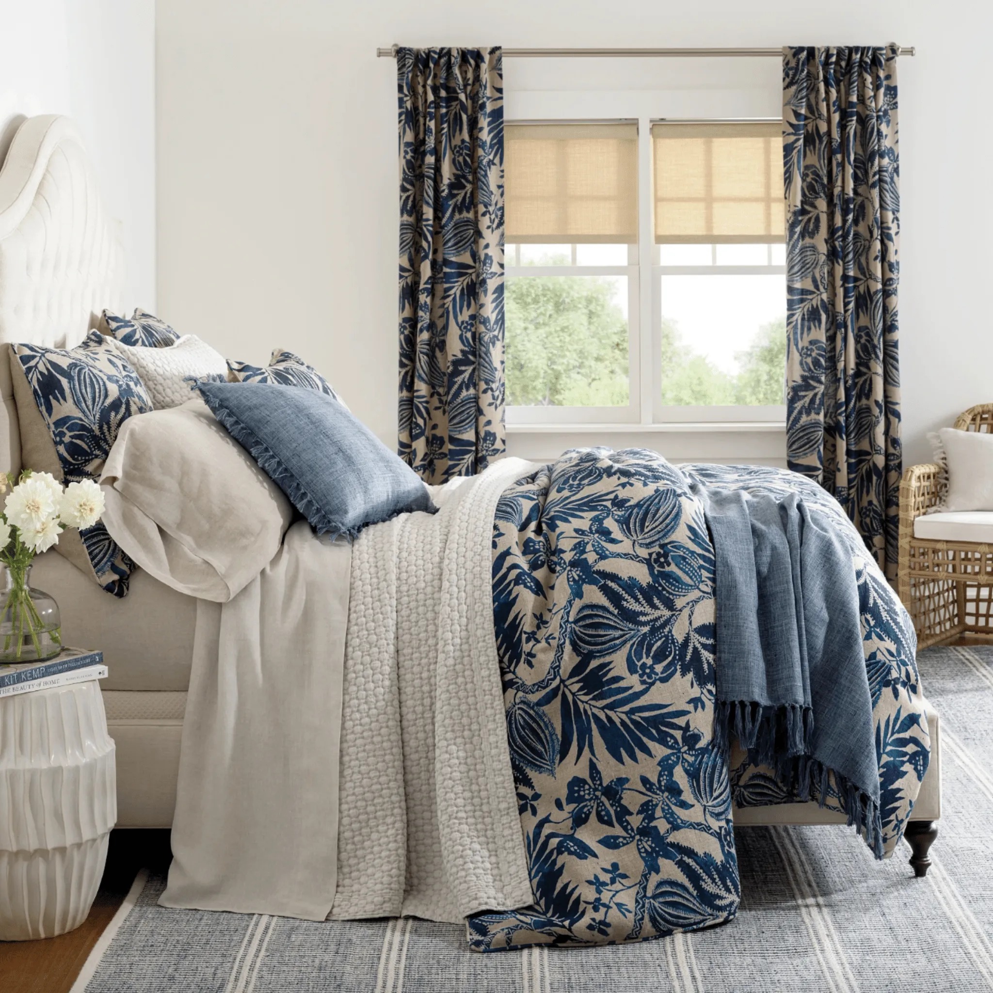 Coronado Indigo Indoor/Outdoor Decorative Pillow Cover