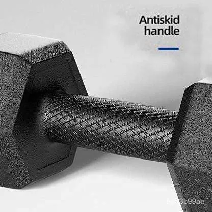 CORSO PVC Hex Dumbbells For Men & Women Strength Training Set 1kg 2kg 3kg 4kg 5kg Pair Hex Dumbbells Set (4KG/PAIR)