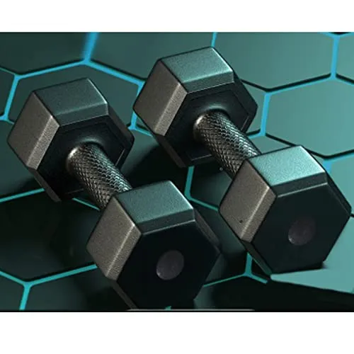 CORSO PVC Hex Dumbbells For Men & Women Strength Training Set 1kg 2kg 3kg 4kg 5kg Pair Hex Dumbbells Set (4KG/PAIR)