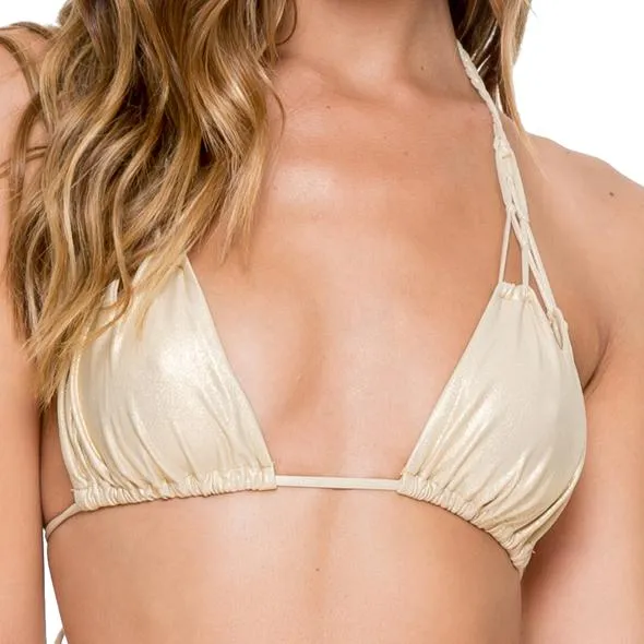 COSITA BUENA - Zig Zag Knotted Cut Out Triangle Top