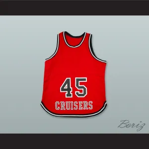 Cruisers 45 Red Basketball Jersey