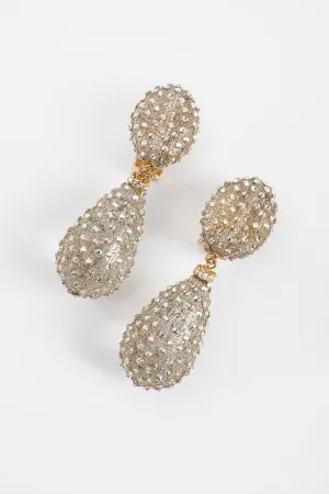 Crystal Smoke Drop Earrings
