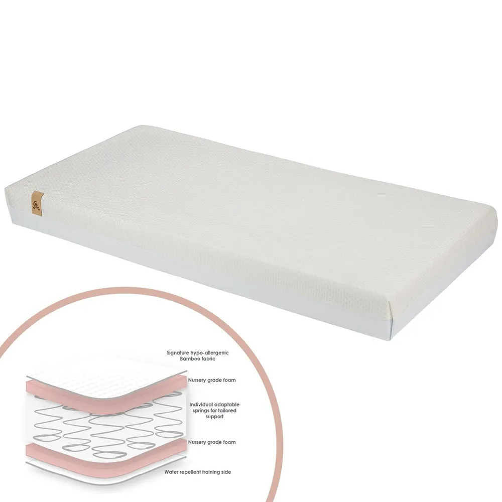 Cuddle Co Harmony Hypo-Allergenic Bamboo Sprung Cot Bed Mattress 140x70cm