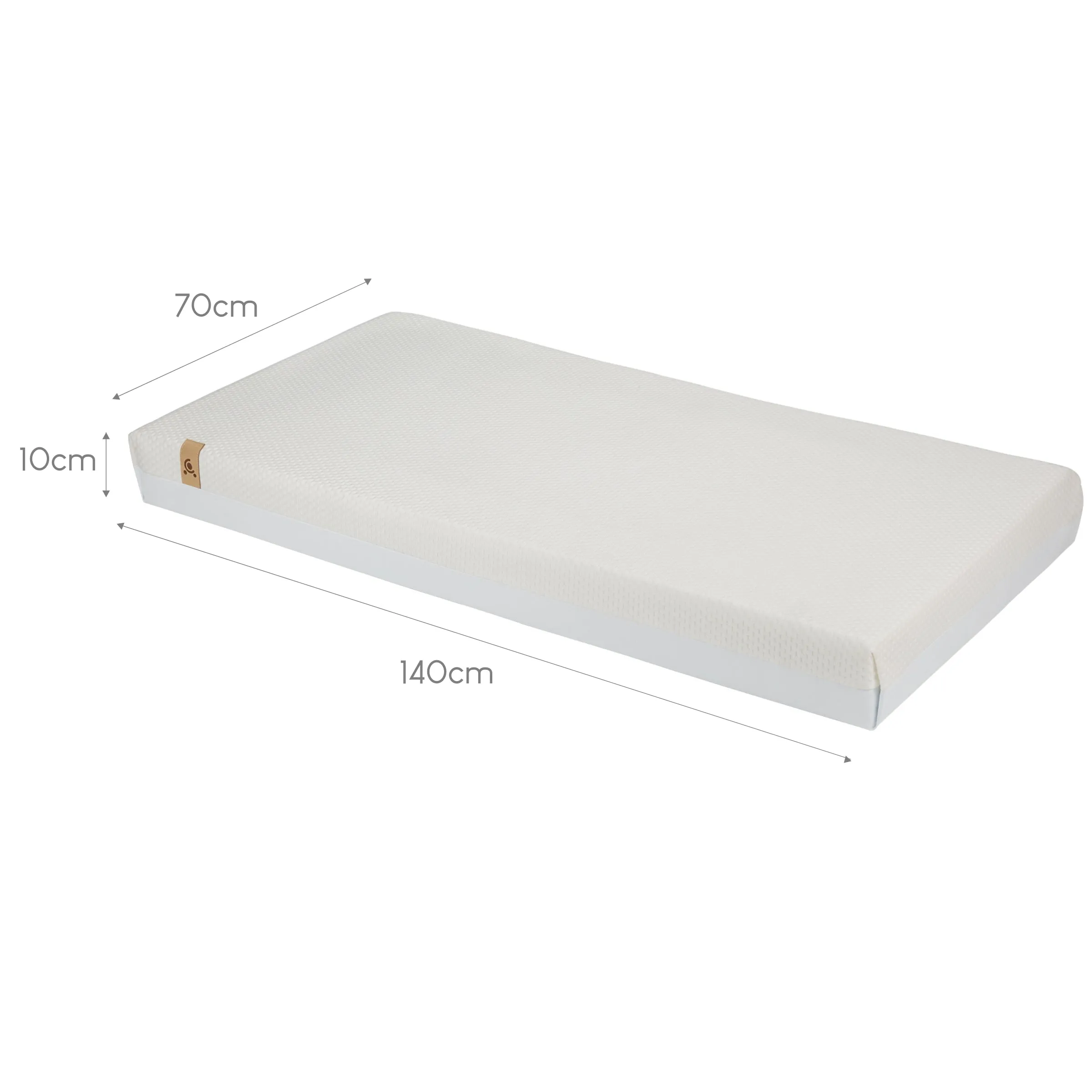 CuddleCo Harmony Hypo-Allergenic Bamboo Sprung Cot Bed Mattress 140 x 70cm