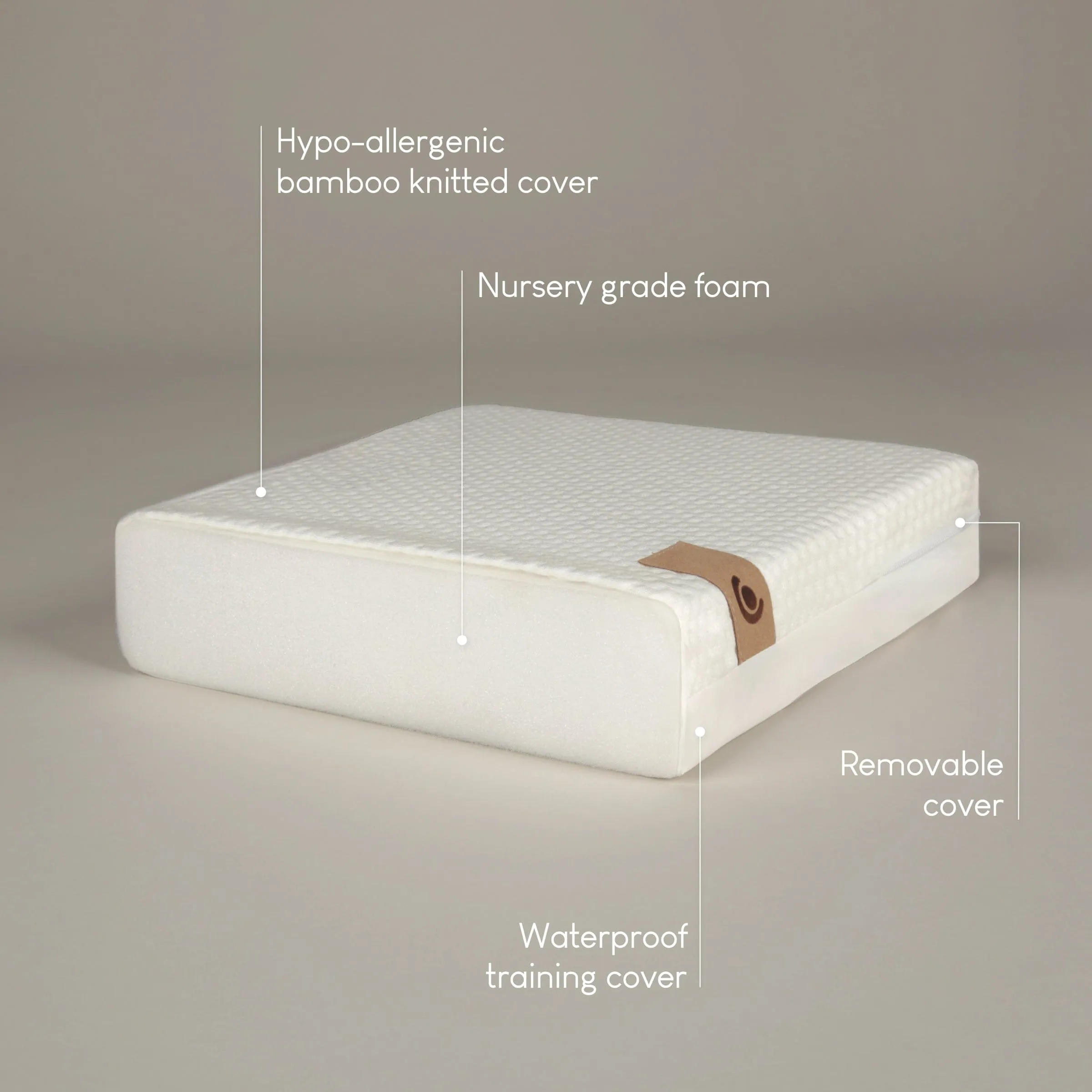 CuddleCo Lullaby Hypo-Allergenic Bamboo Foam Cot Bed Mattress
