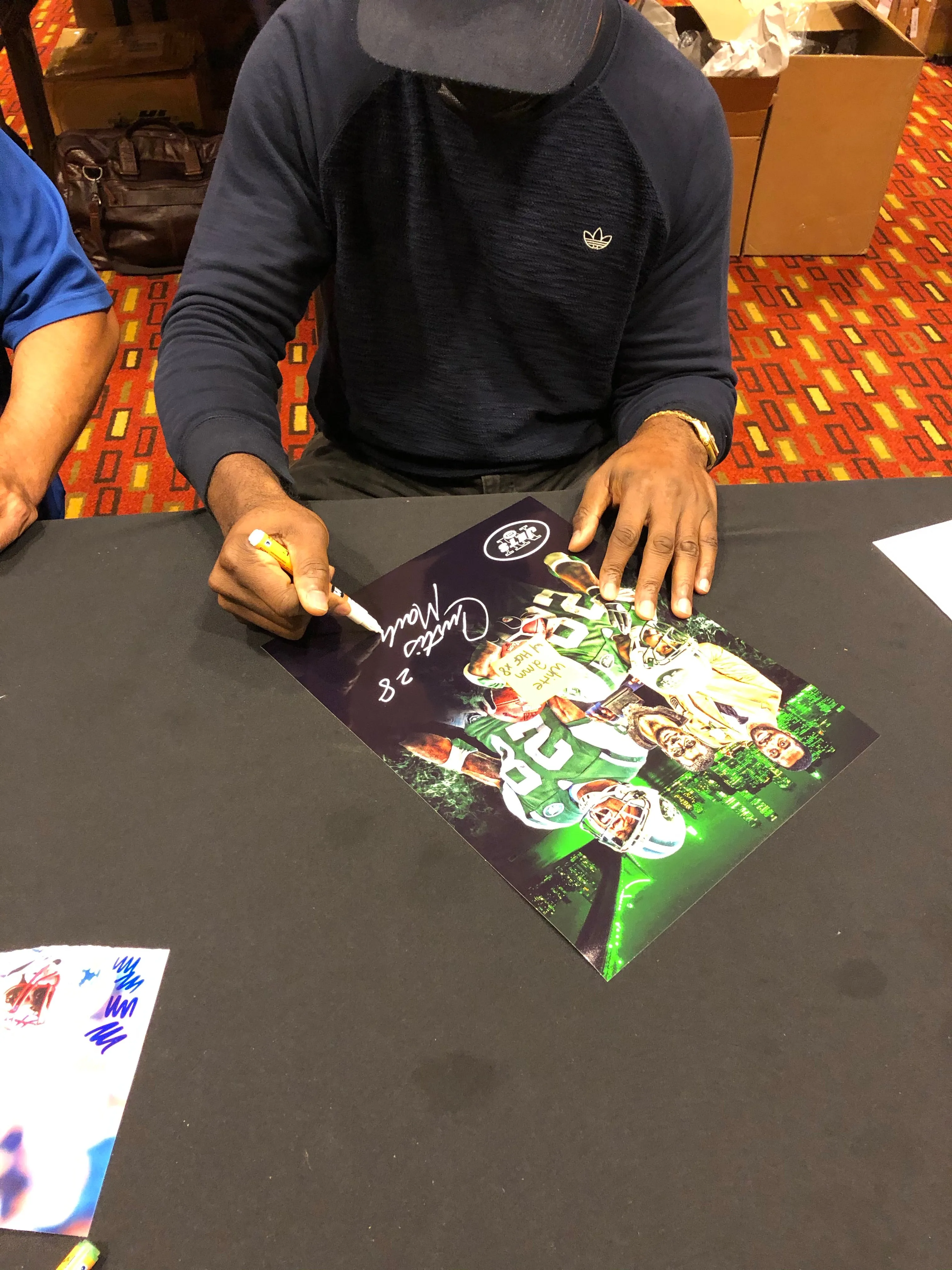 Curtis Martin Autographed 11x14 Custom Edit Collage Photo with HOF 12 (PSA)