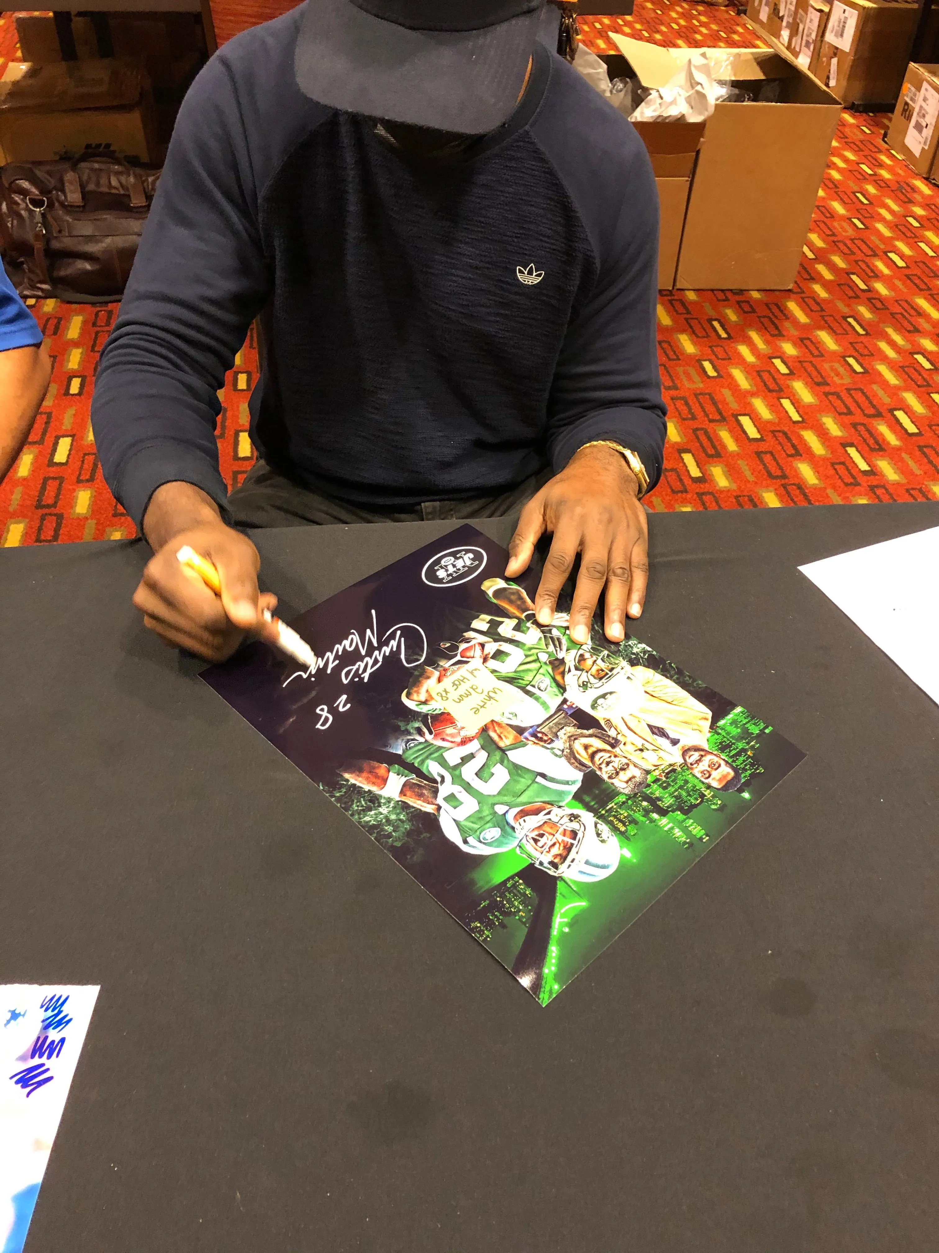 Curtis Martin Autographed 11x14 Custom Edit Collage Photo with HOF 12 (PSA)