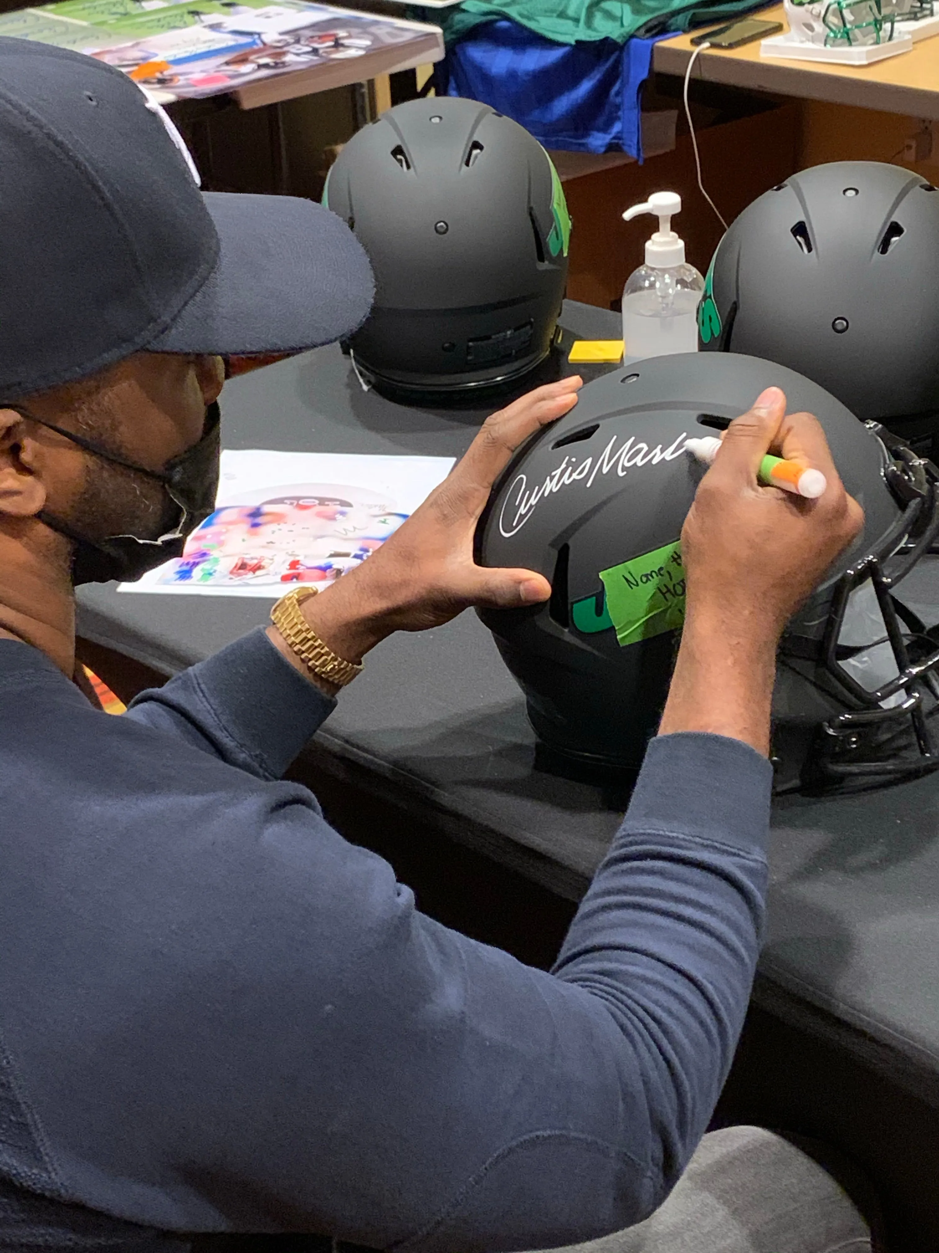 Curtis Martin Autographed Full Size Eclipse Authentic Alternate Helmet with HOF 12 Inscription (PSA)