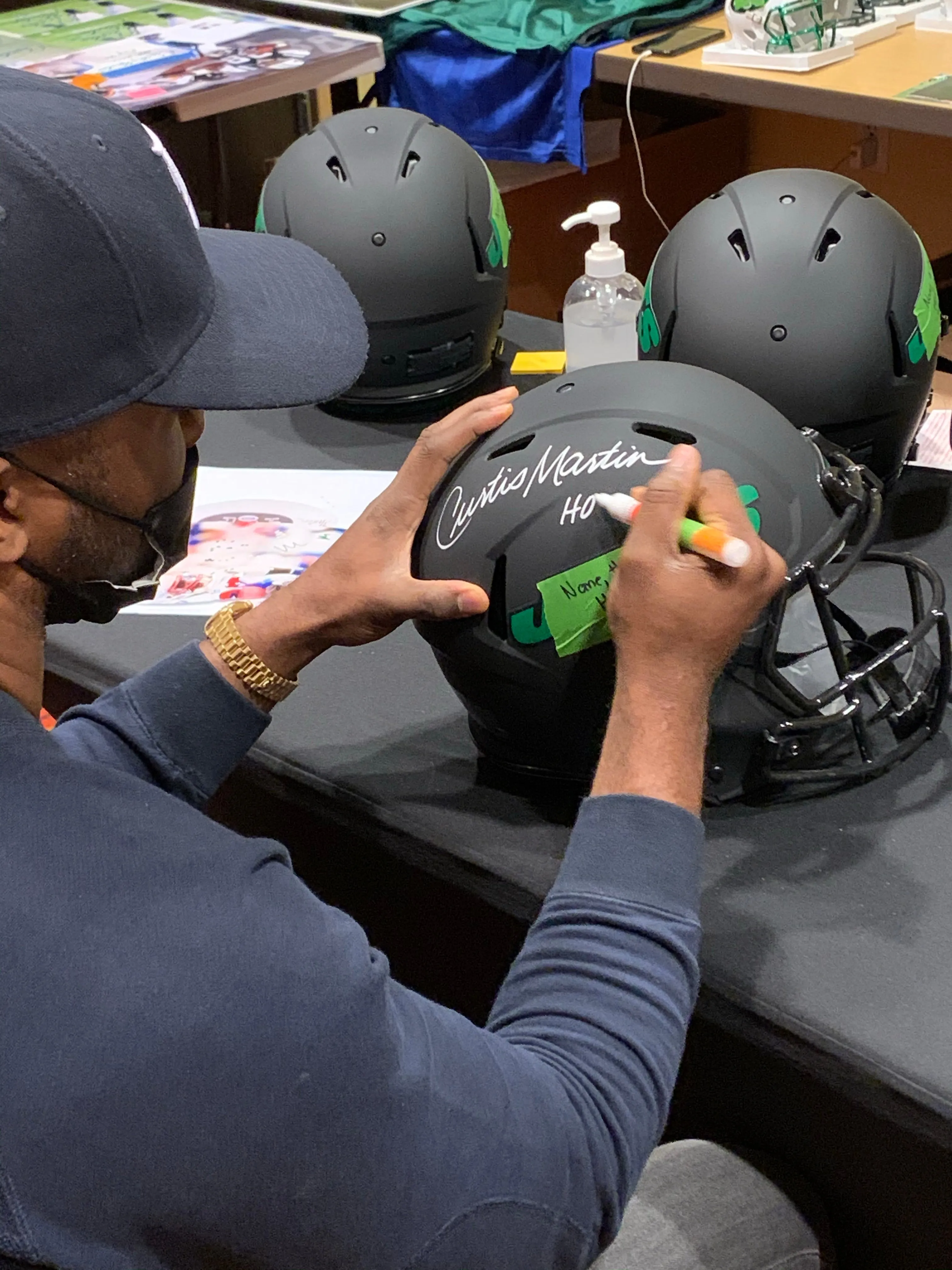 Curtis Martin Autographed Full Size Eclipse Authentic Alternate Helmet with HOF 12 Inscription (PSA)